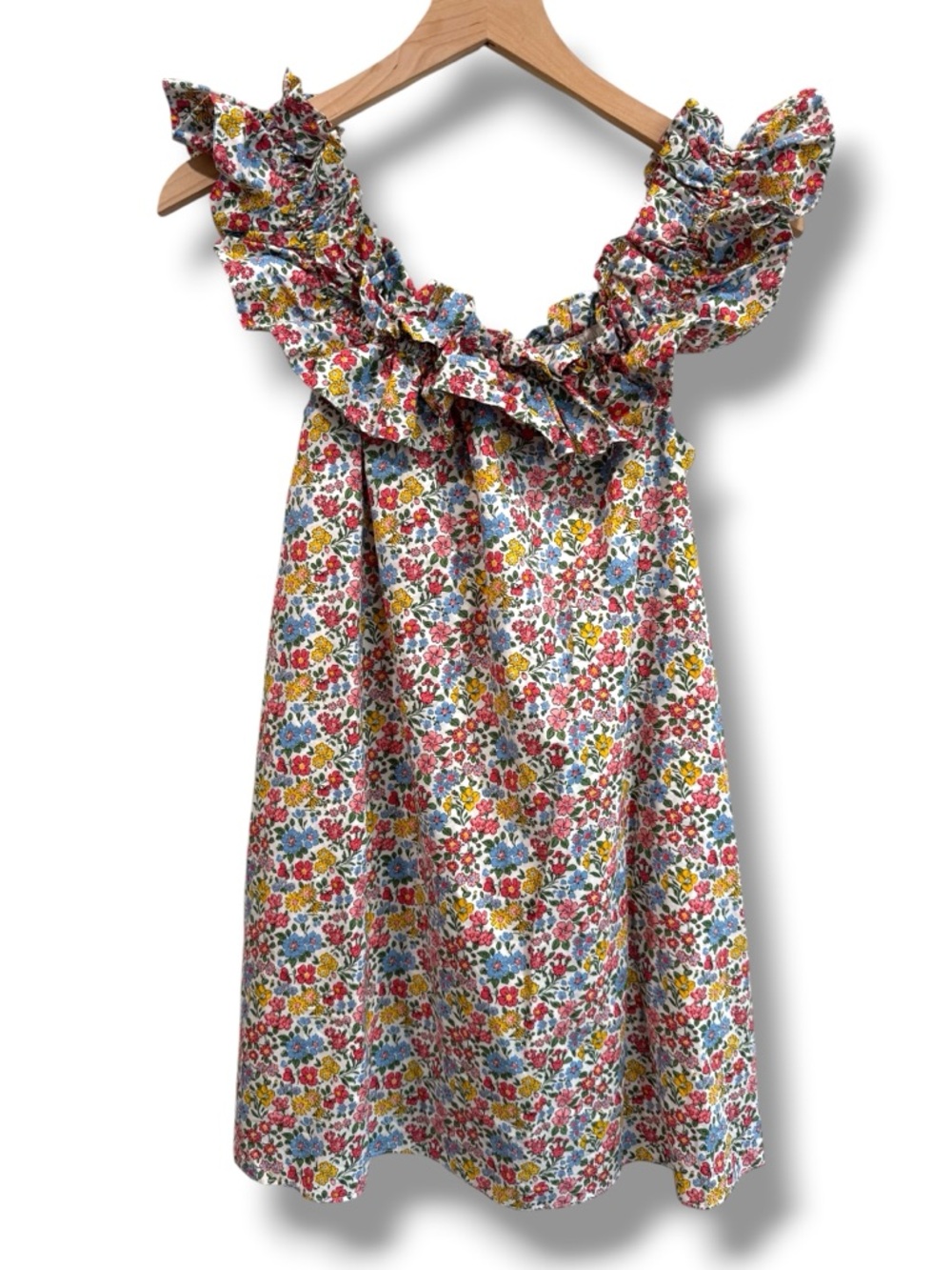Hyacinth House Maria 100% Cotton Floral Multi Ruffle Mini Dress Size Xs - Picture 5 of 11